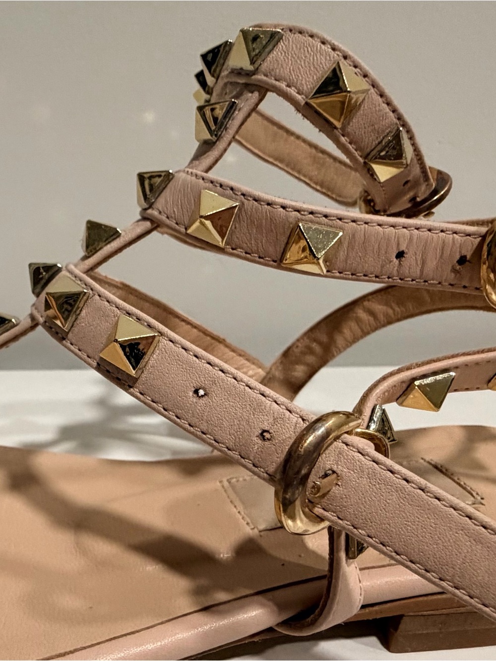 Valentino Pink Studded Gladiator Sandals - Picture 4 of 8